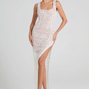 Nadine Merabi Louisa Sequin Gown